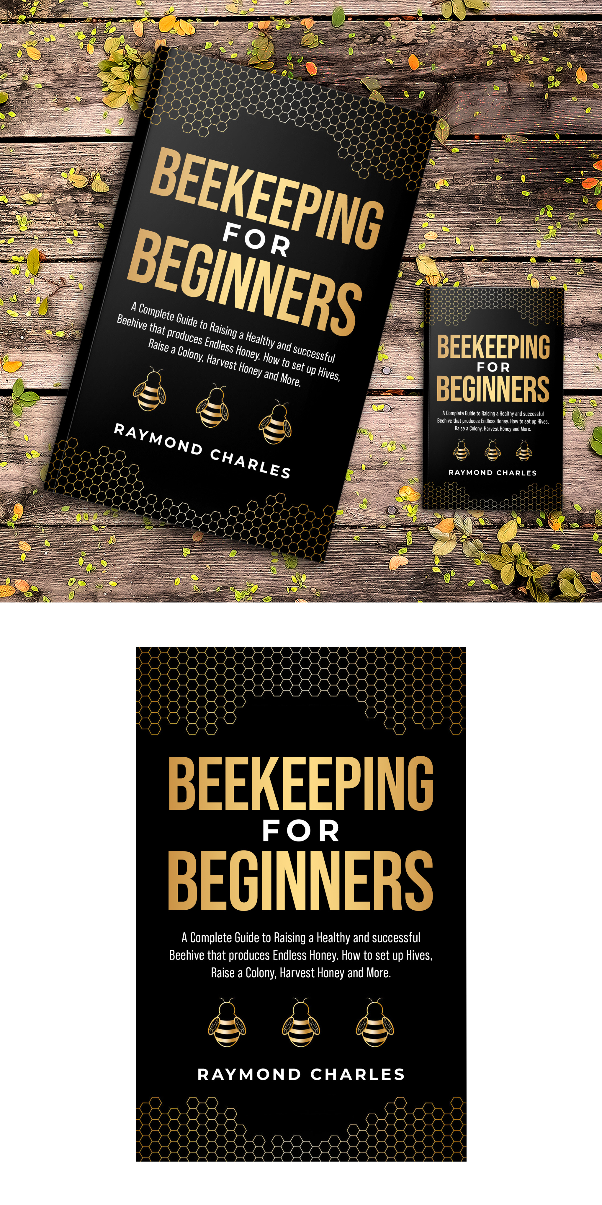 Design a Simple but Eye catching cover Beekeeping for Beginners book book cover book cover art book cover design ebook photoshop