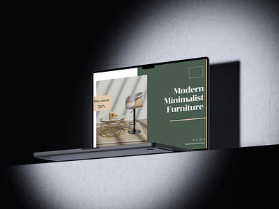 Modern Minimalist Furniture Ad UI Design aesthetic ui clean layout creative ad design system e commerce ui furniture ui interactive design minimalist design modern furniture modern ui product showcase promo design responsive design typography design ui banner uiux design user interface ux strategy visual design web ui