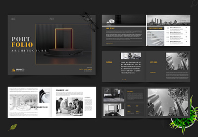 Horizontal Architecture Portfolio Brochure Layout company portfolio