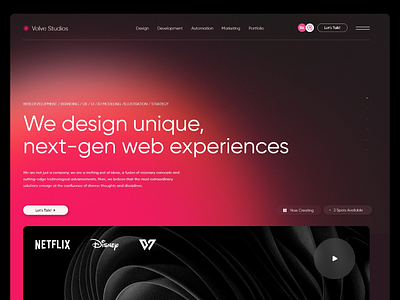 Volve Studios agency branding graphic design ui ux