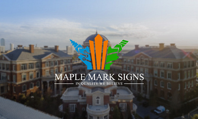 Maple Mark Signs Logo branding corporate logo creative logo design graphic design illustration logo logo design minimal logo uniq logo
