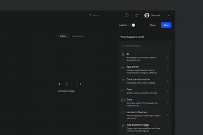 AI agent workflow builder agents ai ai agent builder dashboard design saas ui uiux workflow workflow builder