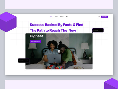 Empowering Your Business: High-Impact Software Solutions Hero UI business cleanui corporate digitalproduct herosection landingpage minimalist moderndesign productdesign purple software tech ui ux webdesign website