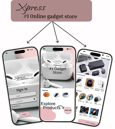 Xpress e-commerce app app branding design ui ux