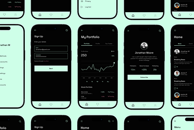 Tradepool app design typography ui ux