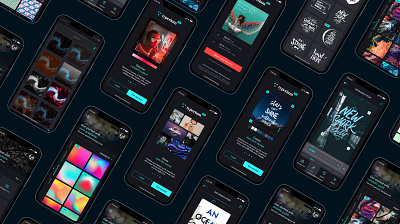 Typerium App app design typography ui vector
