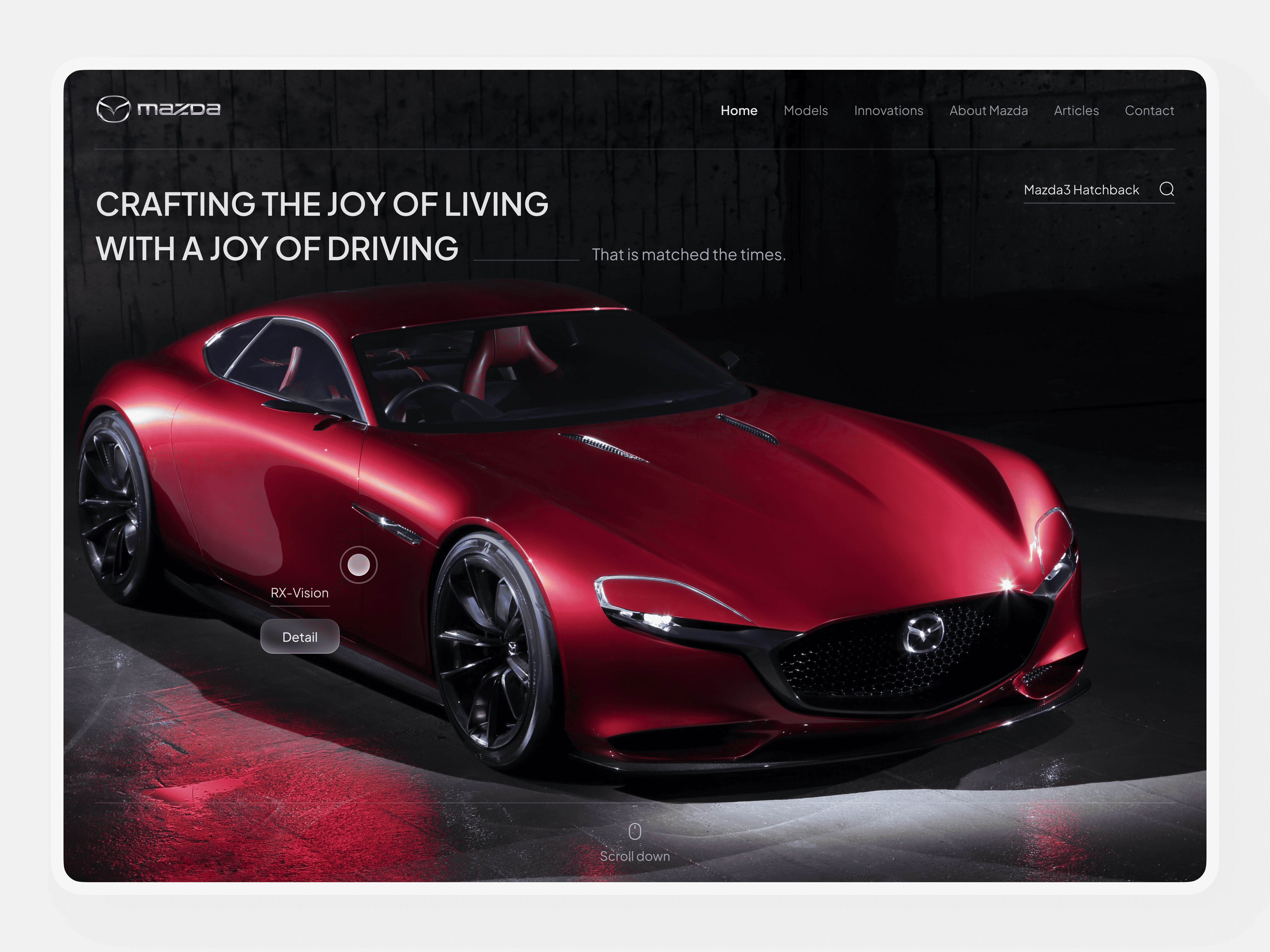 Mazda - Hero Section | Redesign app b2b branding clean delivery design system hero section landing page marketbuzz place product page retail store saas saas landing task managed ui visual identity web3 website design