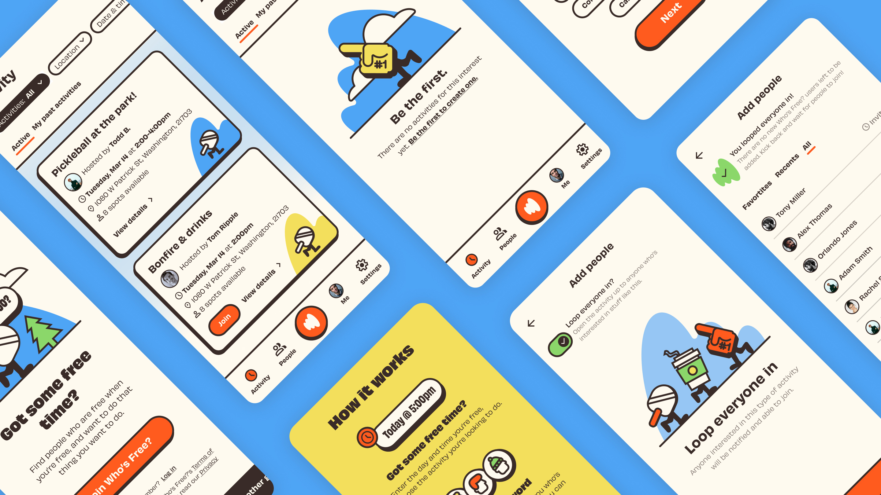 Another sneak peek app blue branding coffee illustration mobile orange product design sports ui ux yellow