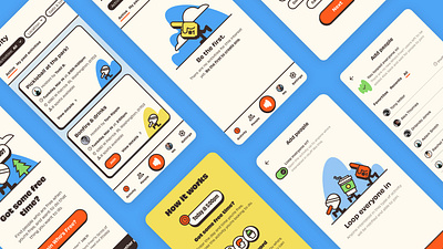Another sneak peek app blue branding coffee illustration mobile orange product design sports ui ux yellow