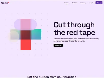 Tandem+ Pharmacy graphic design ui