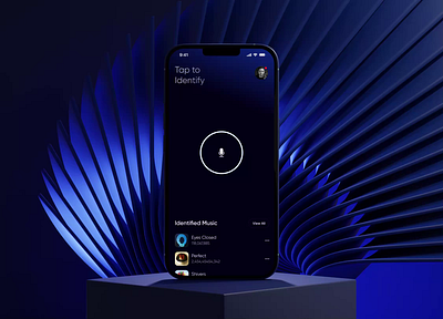 Music Detection app ai music music detection music player shazam ui ux