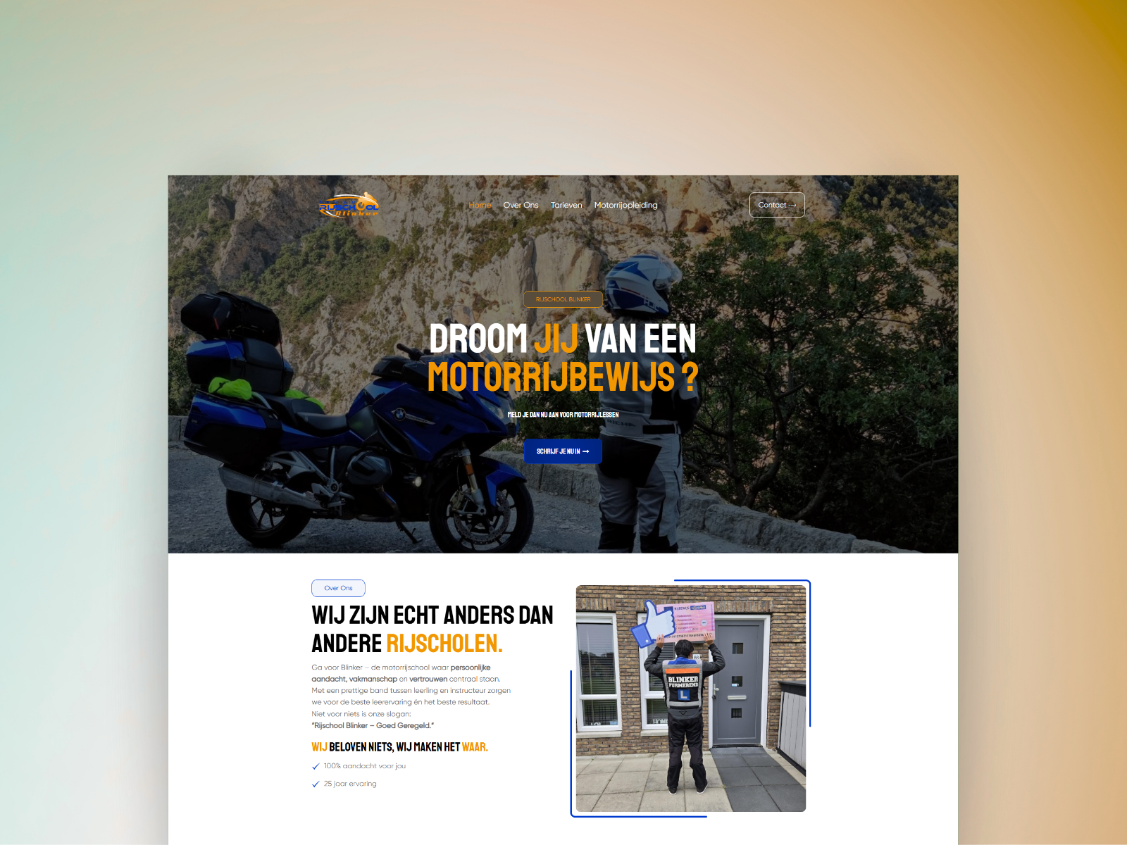 Rijschool Blinker – Motorcycle License Training Website elementorpro motorcycle motorcycleclub motorcycledesign motorcyclelogo motorcyclewebsite motorcyclewebsitedesign motorcyclewebsites motorcyclewebsitetemplate responsive responsivedesign training trainingapp trainingcourse trainingwebsite uidesign wordpress