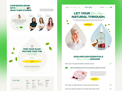Skincare Landing Page - Web Desgin - Packaging Design behance creative designer dribbble homepage label packaging packaging design pinterest skin care skincare skincare landing page skincare logo skincare packaging skincare website ui design ui designer web design web designer website mockup website ui