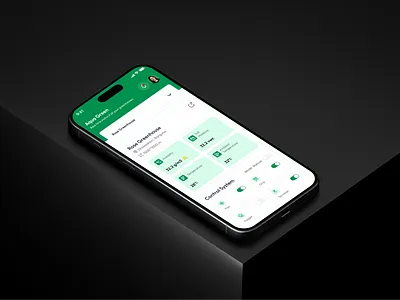 Aqua Green - Greenhouse automation mobile application. automationapp datavisualization farmtech greenhouseapp mobileui sensormonitoring smartgreenhouse ui uiux uxdesign