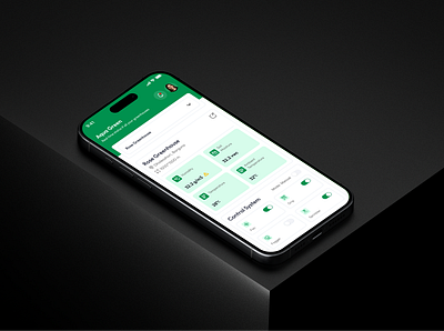 Aqua Green - Greenhouse automation mobile application. automationapp datavisualization farmtech greenhouseapp mobileui sensormonitoring smartgreenhouse ui uiux uxdesign