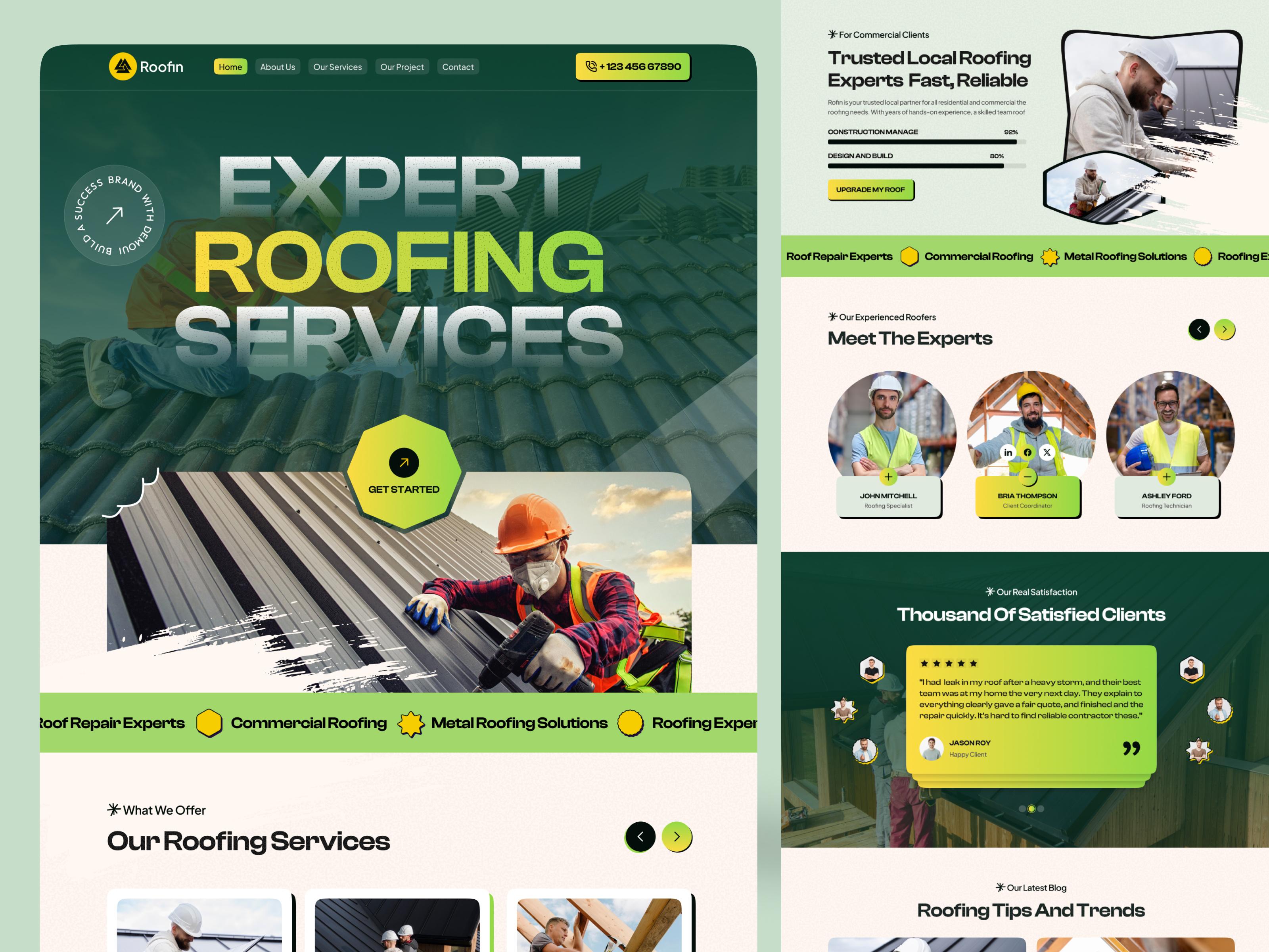 Example of Website Design For Handyman Services