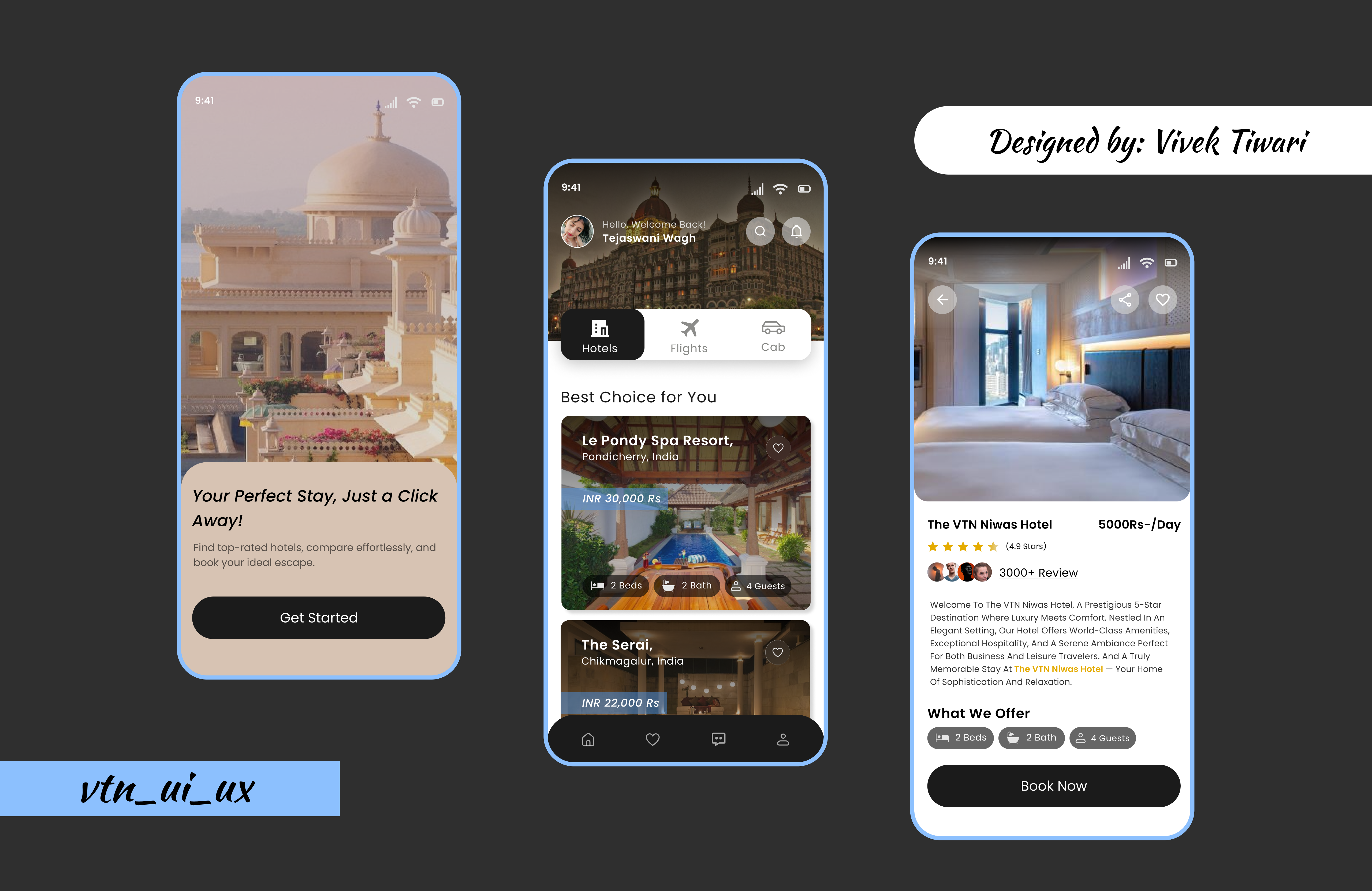 🏨 Hotel Booking Mobile UI – Weekly Practice. bluethemedesign branding digitalproductdesign figmadesign hotelbookingui mobileappdesign uidesign uiuxdesign userinterface uxuidesigner visualdesign xdesign