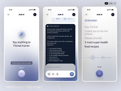 Aclik- AI Chatbot Mobile App ai ai app ai chat generator ai chatbot ai mobile app audio ai bot ai chat bot chat with ai chatbot ui chatgpt ai conversations machine learning messaging app mobile mobile app problem solving ui uiux voice ai
