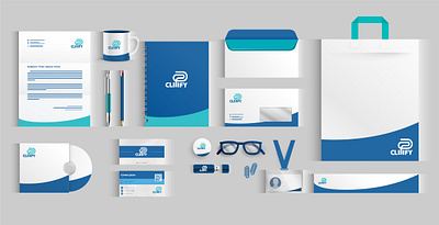 BRAND IDENTITY FOR STATIONERY BRAND ( Clipify) brandidentity branding brands designs flyers graphicdesign logo stationery