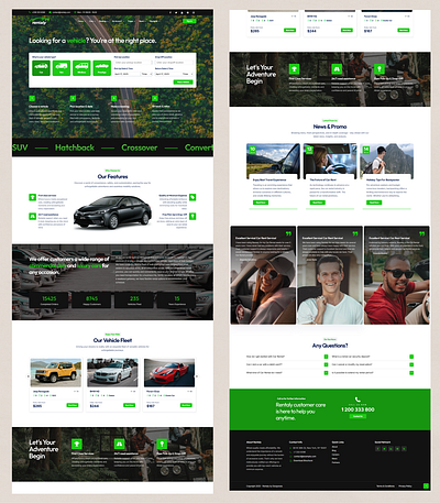 Car Booking Website branding elementor web design website wordpress