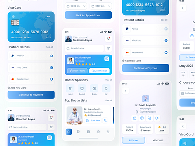 Health Care Mobile App clean ui daily tracker dashboard design fitness app health app health monitoring health tracker healthcare app healthtech medical app minimal ui mobile design mobile health mobile ui patient app product design smart health user interface uttam das wellness app