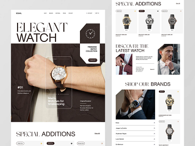 Online Watch Store design landing page online store store ui watch shop web web design webdesign website