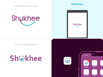 Shukhee - Logo Redesign Concept. apps apps logo branding graphic design helth helth care icon illustration logo modern logo new logo shukhee shukhee logo ui