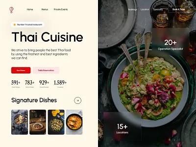 Restaurant Website/Landing Page adobe xd clean creative design food app food website illustration landing page minimal minimal webiste minimal website mobile app mobile ui restaurant website