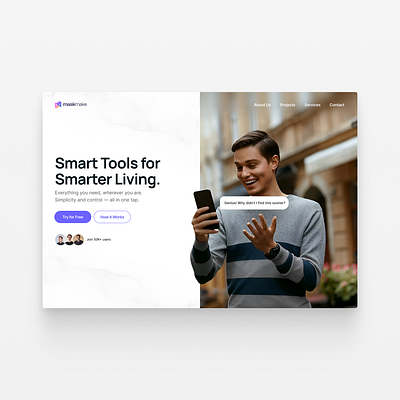 Saas Hero Section Design ai website clean website creative website design figma framer hero section landing page minimal website responsive design saas saas website simple ui simple website typography ui ux web design webflow website