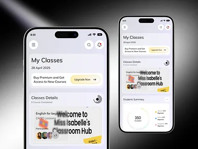 Educational Mobile IOS App & Dashboard Design ai app course app crm dashboard duolingo e learning edtech app education education app graphic design learning mobile mobile app online online course saas school management ui ui design