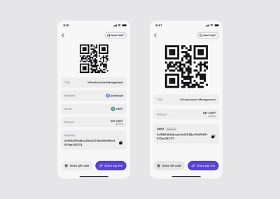 QuickPay Details - Crypto Payments app crypto design interface mobile app payment qr code ui ui design uiux ux design web3