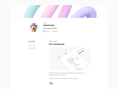 Public maker profile 👀 changelog feed profile page public releases summary ui