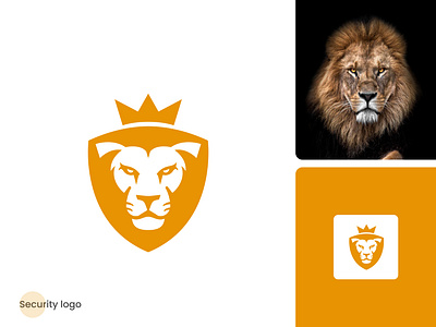 Security logo animal logo app icon app logo branding brave bravery crypto logo design graphic design icon illustration lion logo logo logo design modern logo personal branding security logo vector