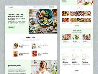 Food Blogging - Storefront blogging clean clean design design food food menu homepage influencer minimal storefront ui ui design webpage