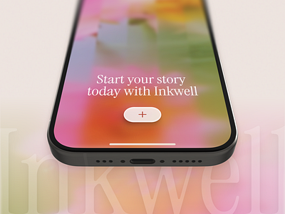 Inkwell, a calm, personal space for everyday reflection. 3d app branding clean design illustration journal minimal mobile story ui ux