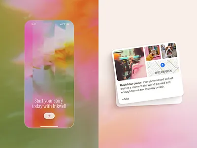 Inkwell, a calm, personal space for everyday reflection. app branding clean day design graphic design illustration inkwell journal logo minimal mobile ui ux