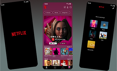 Netflix android app ui app design ui