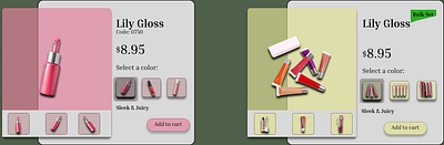 product card branding design ux