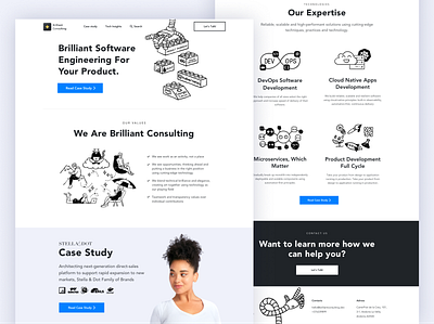 Brilliant Consulting Landing Page figma illustration it it company landing landing page software