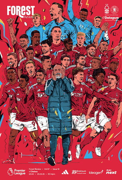 Nottingham Forest 2024/25 character football football community football illustrated illustration illustrator nottingham forest people portrait portrait illustration premier league procreate soccer soccer illustrated