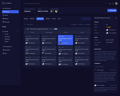 Task board minimalistic product design task board ui ux web design