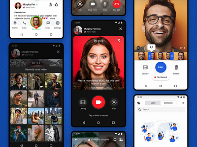 Mobiline - a communication app with Video & Audio calls calls chat communication contacts explore mobile app profile video call