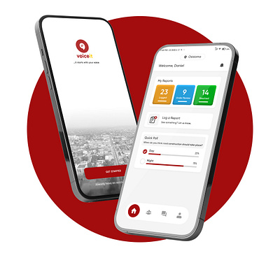 Citizens App - VoiceIt citizens communication feedback mobile app mobile app design mobile application ui ux