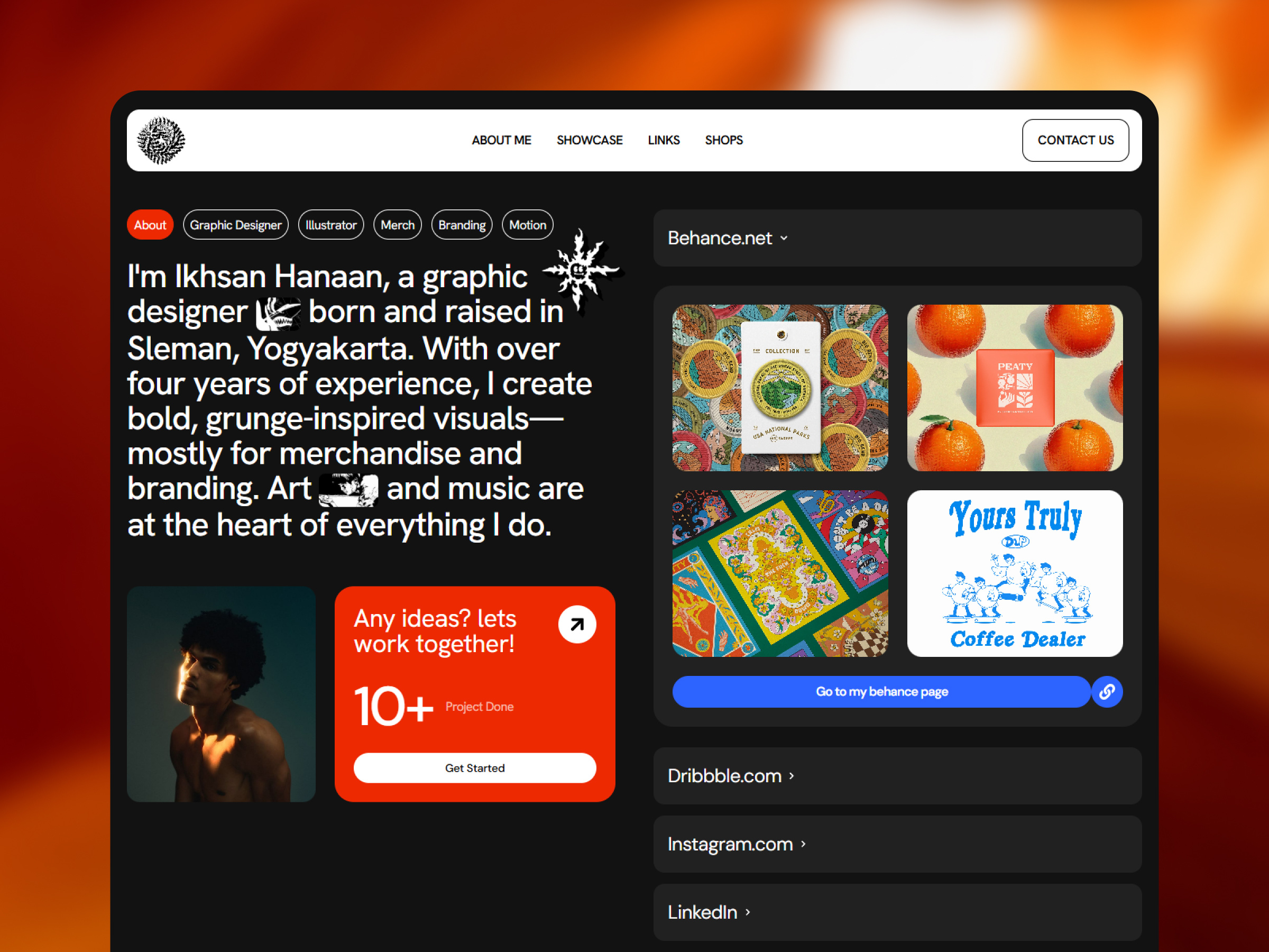 Example of Basic Landing Page Website With Biolink