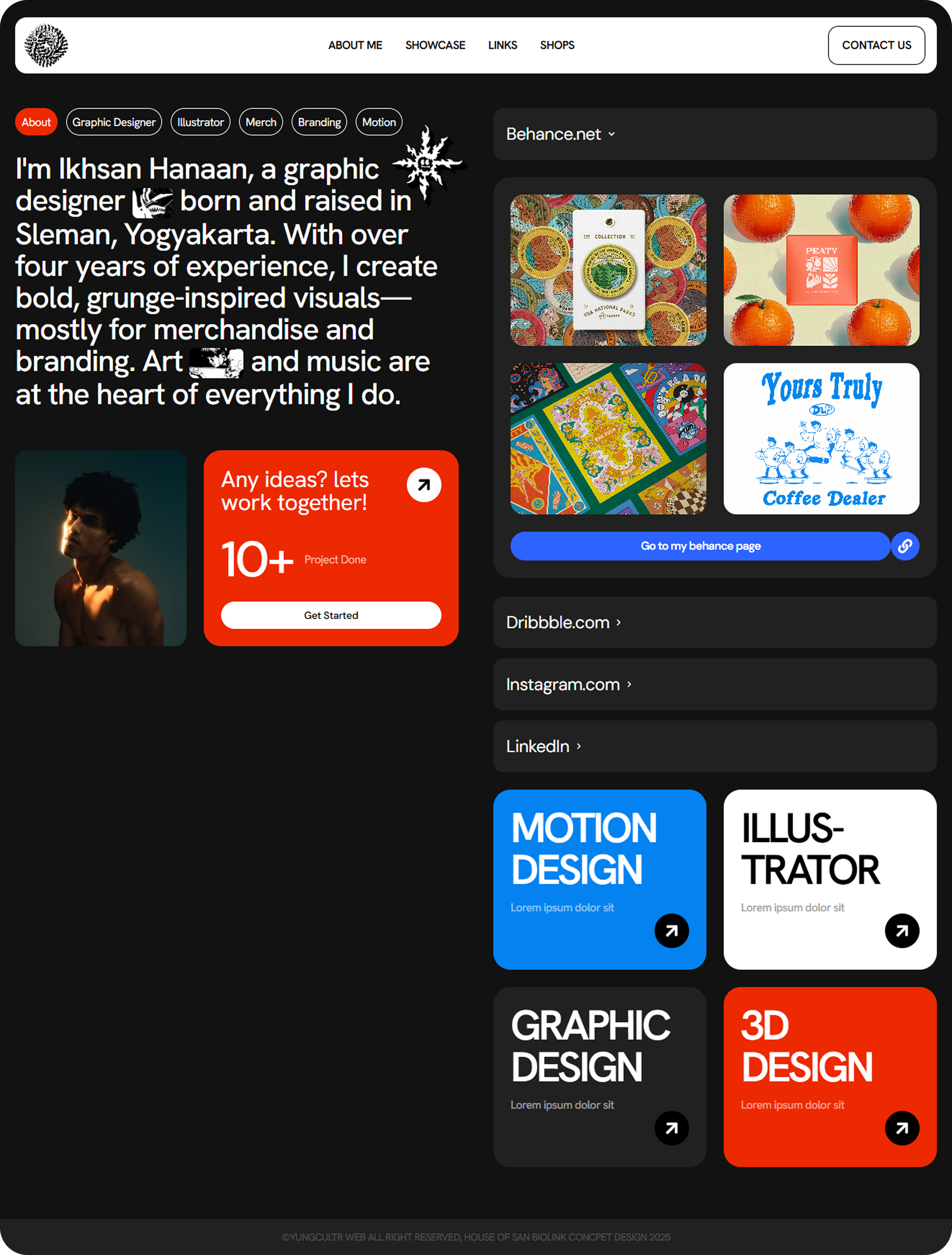 Example of Basic Landing Page Website With Biolink