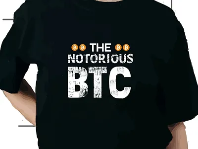 Bitcoin Creative Trendy T shirt Design symbol