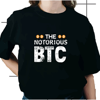 Bitcoin Creative Trendy T shirt Design symbol