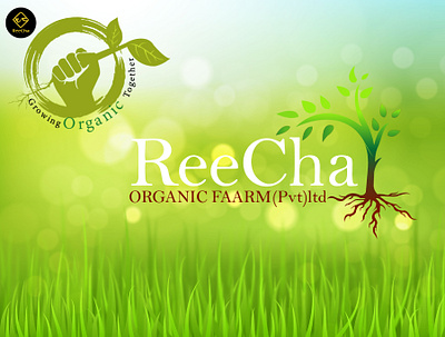 ReeCha Organic Farm Logo Outputs graphic design logo