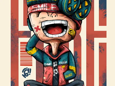 hahahaha... anime art character comic cyberpunk design graphic design illustration manga streetart urbanart