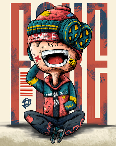 hahahaha... anime art character comic cyberpunk design graphic design illustration manga streetart urbanart